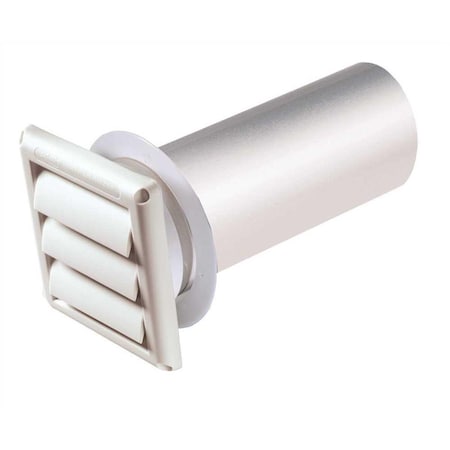 Lambro Industries Lambro 4 in. White Plastic Louvered Vent with Tail Piece, 18PK LA329026